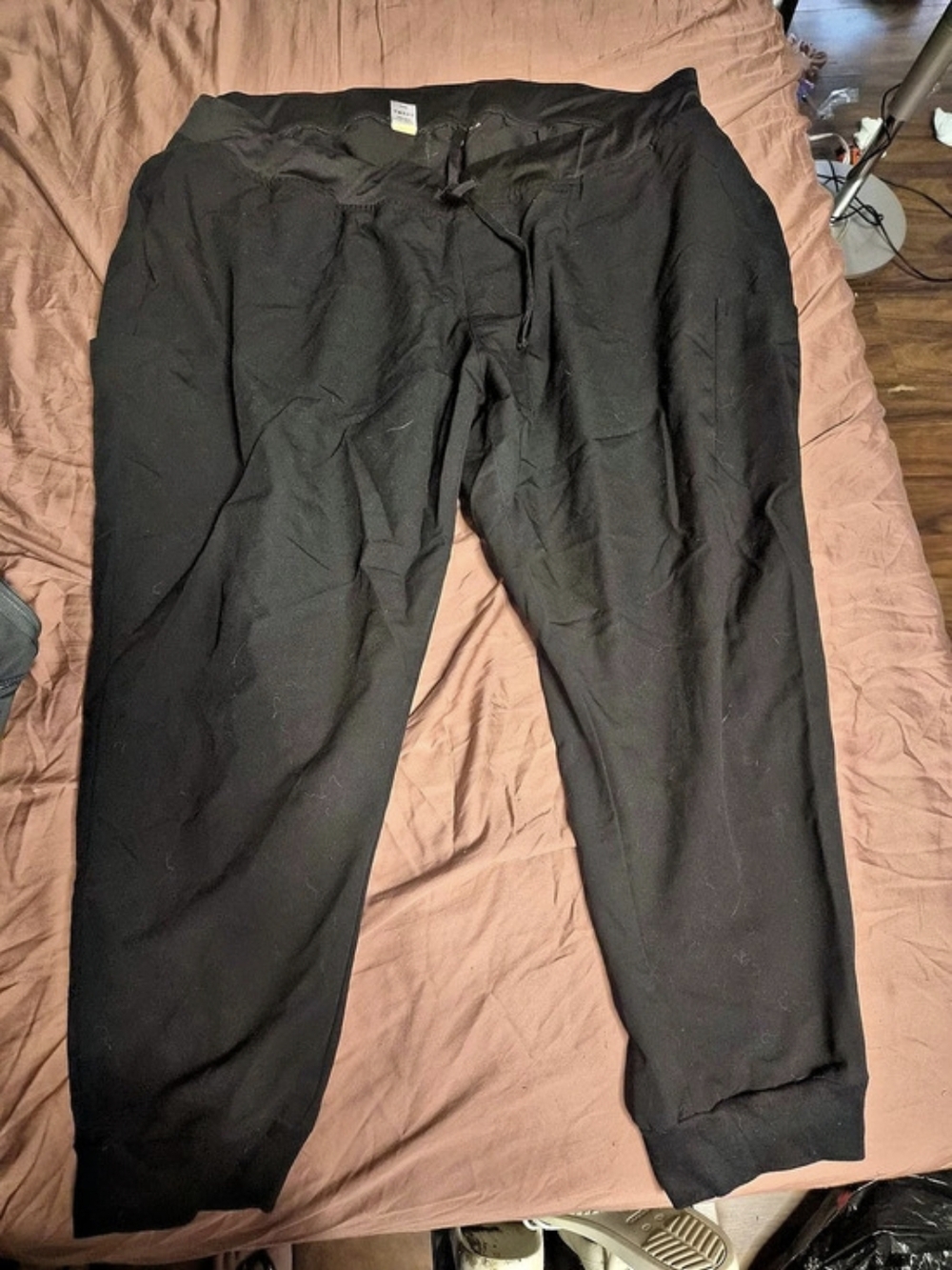 Mandala Scrubs Jogger Scrub Pants Black Waist 3XL Petite